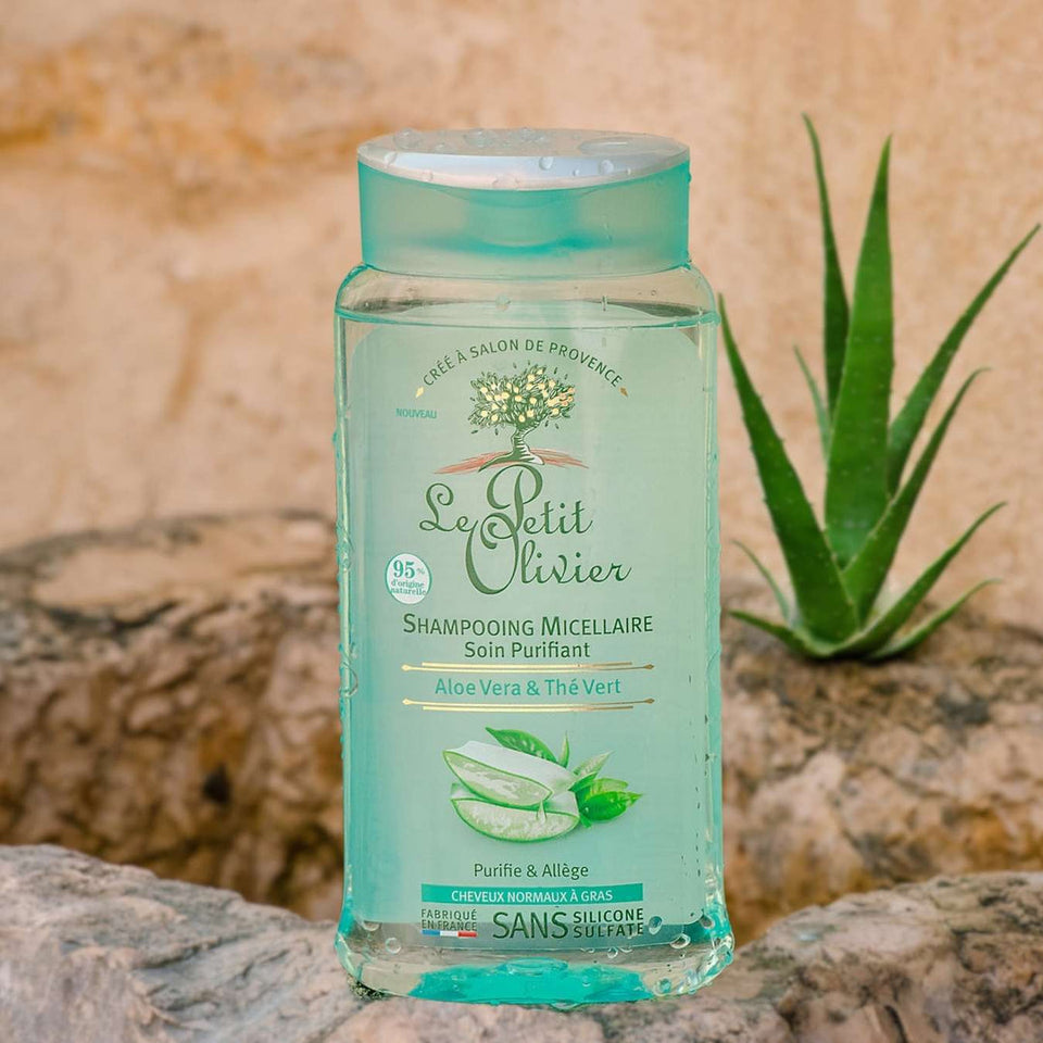 LE PETIT OLIVIER - Shampooing Micellaire Purifiant Aloe Vera et Thé Vert - 250ml