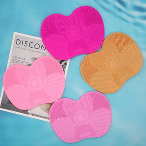 Poppin - Tapis de nettoyage de brosse en Silicone - réf Pink