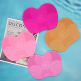 Poppin - Tapis de nettoyage de brosse en Silicone - réf Pink