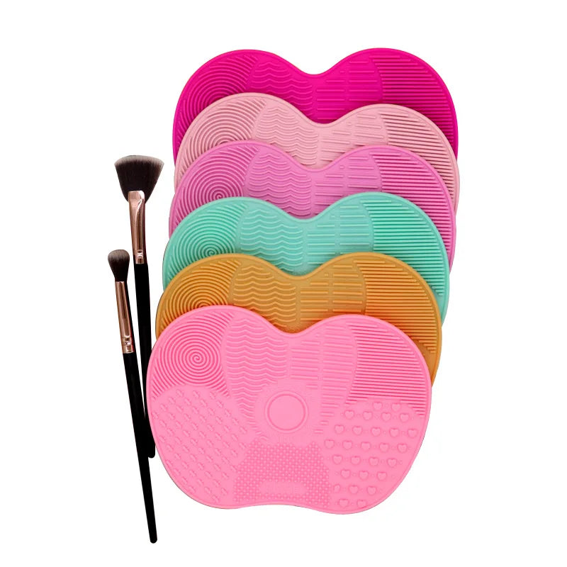 Poppin - Tapis de nettoyage de brosse en Silicone - réf Pink