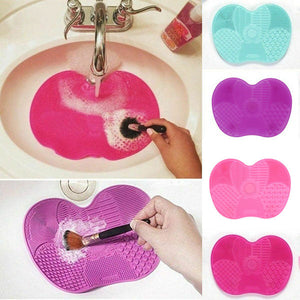 Poppin - Tapis de nettoyage de brosse en Silicone - réf Pink