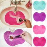 Poppin - Tapis de nettoyage de brosse en Silicone - réf Pink