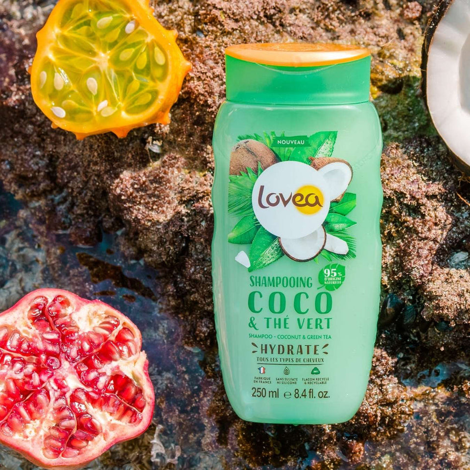 LOVEA - Shampooing Coco & Thé Vert - Tous types de cheveux - 250ml