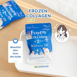 GLUTA FROZEN - Frozen Collagen 2 En 1 Blanchiment & Éclaircissement Naturellement X10 - 60 Capsules