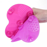 Poppin - Tapis de nettoyage de brosse en Silicone - réf Pink