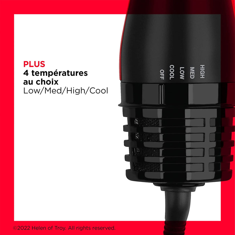 REVLON - Volumiteur monobloc REVLON PLUS 2.0 Sèche-cheveux et brosse à air chaud, noir