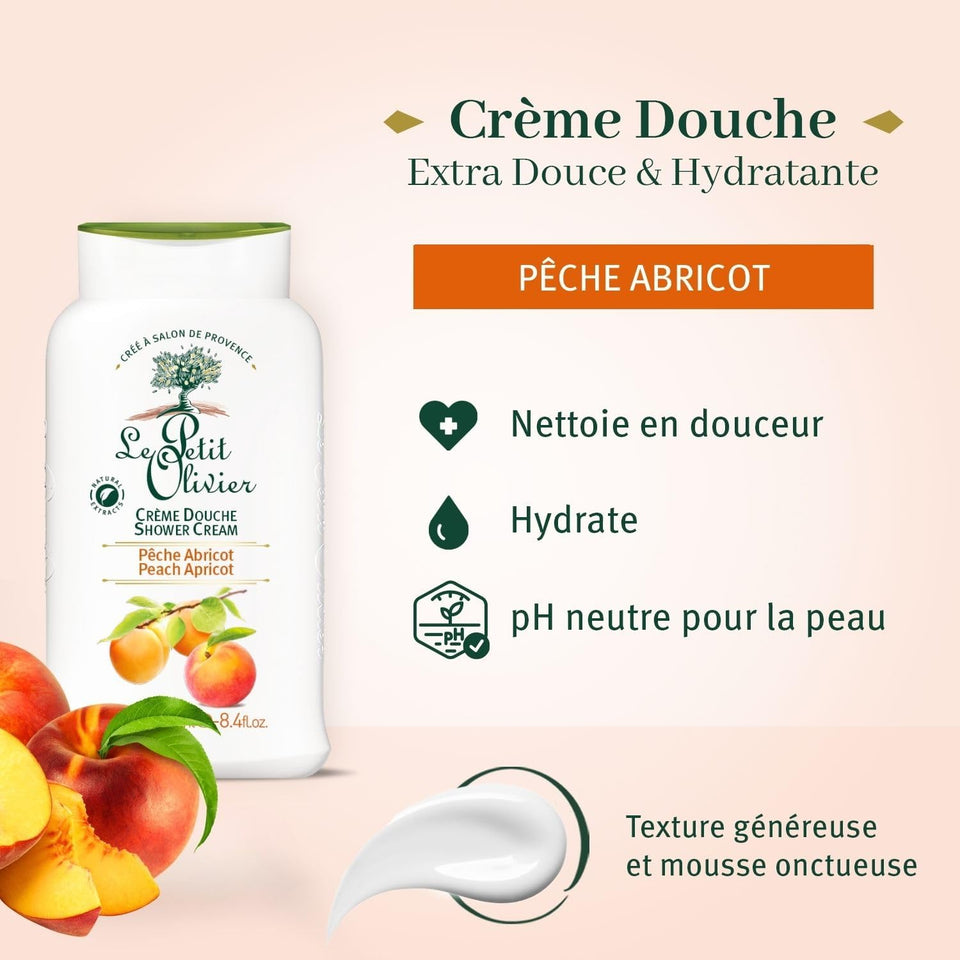 LE PETIT OLIVIER - Crème Douche Pêche Abricot - 250ml