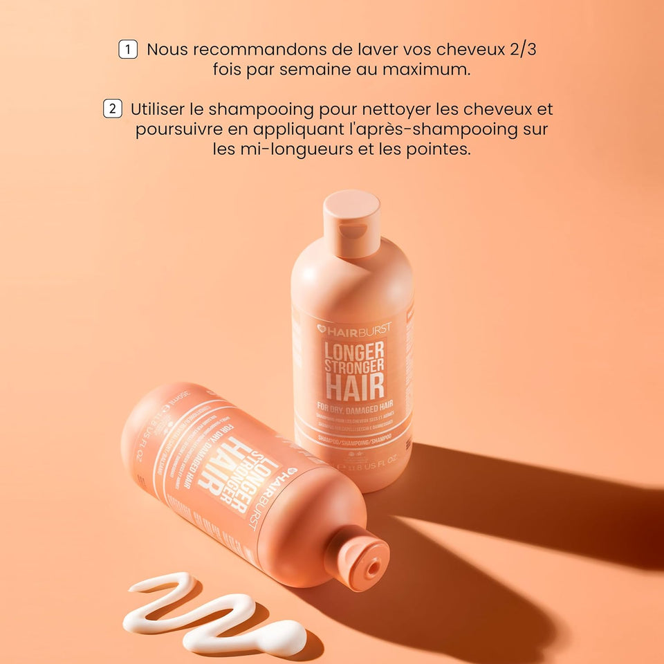 HAIRBURST - Shampoing Pour Cheveux Secs et Abîmés - 350ml