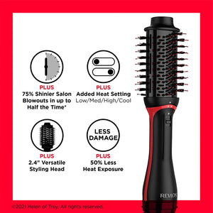 REVLON - Volumiteur monobloc REVLON PLUS 2.0 Sèche-cheveux et brosse à air chaud, noir
