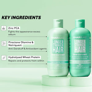 HAIRBURST - Shampoing + Conditoner Pour Cheveux Gras - 2x350ml