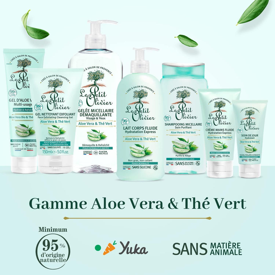 LE PETIT OLIVIER - Shampooing Micellaire Purifiant Aloe Vera et Thé Vert - 250ml