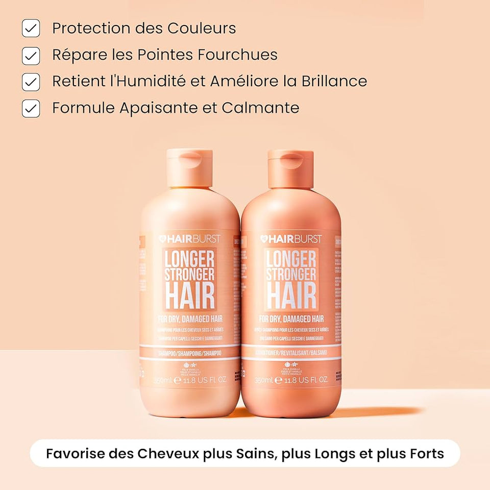 HAIRBURST - Shampoing + Conditioner Pour Cheveux Secs et Abîmés - 350ml