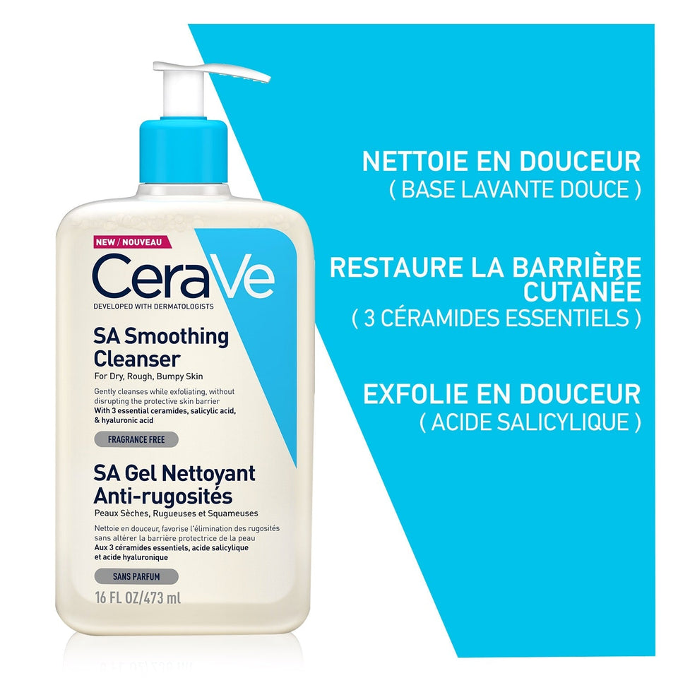 CeraVe - SA Gel Nettoyant Anti-rugosités - 473ml