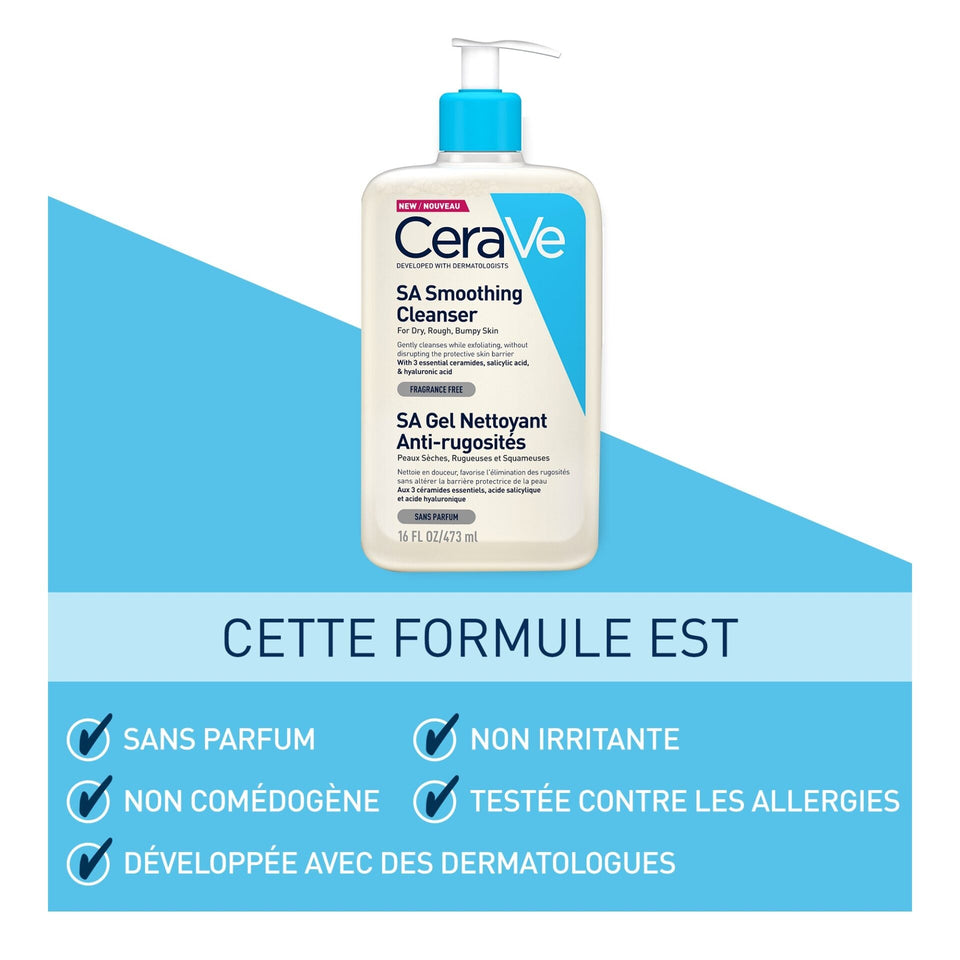 CeraVe - SA Gel Nettoyant Anti-rugosités - 473ml