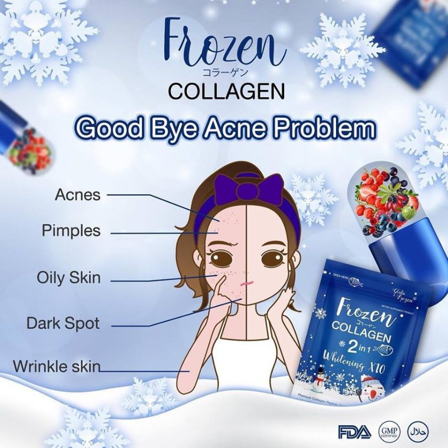 GLUTA FROZEN - Frozen Collagen 2 En 1 Blanchiment & Éclaircissement Naturellement X10 - 60 Capsules
