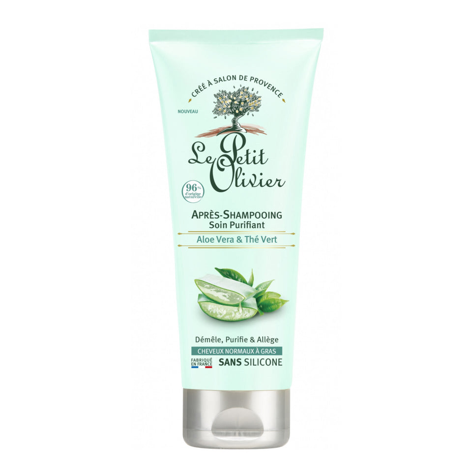 LE PETIT OLIVIER - Shampooing et Après Shampooing Micellaire Purifiant Aloe Vera et Thé Vert - 250ml