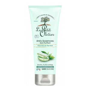 LE PETIT OLIVIER - Après-Shampooing Micellaire Purifiant Aloe Vera et Thé Vert - 200ml