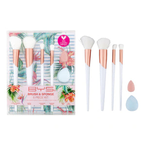 BYS - Brush & Sponge - 6 Piece Brush Kit