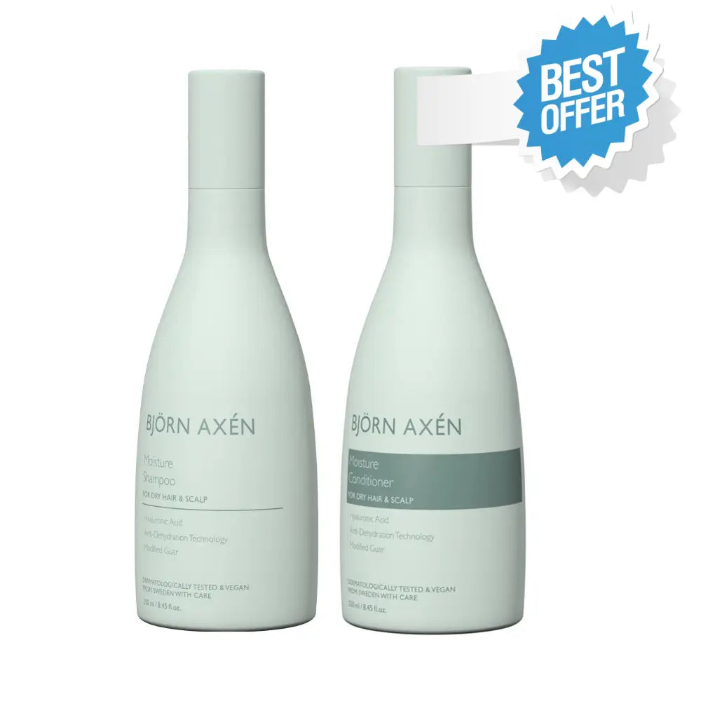 BJORN AXEN - DUO Moisture Shampoo + Conditioner Cheveux Secs - 2x250ml