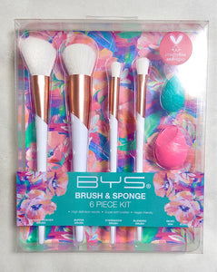 BYS - Brush & Sponge - 6 Piece Brush Kit