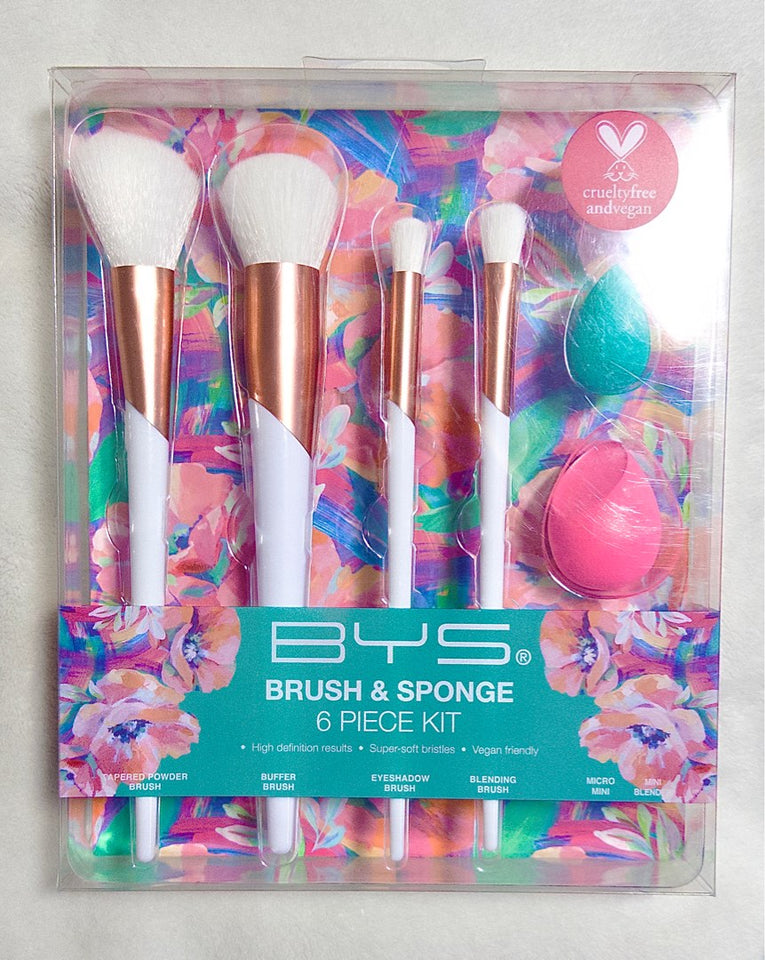 BYS - Brush & Sponge - 6 Piece Brush Kit