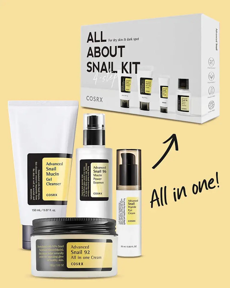 COSRX - MINI Kit d'essai à l'escargot All About Snail ( 4pcs )