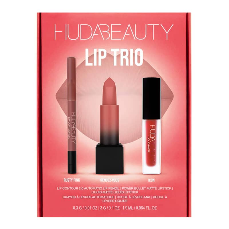 HUDA BEAUTY - The Ultimate Lip Trio - réf Rendez vous
