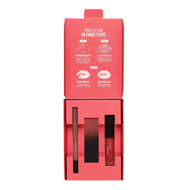HUDA BEAUTY - The Ultimate Lip Trio - réf Rendez vous