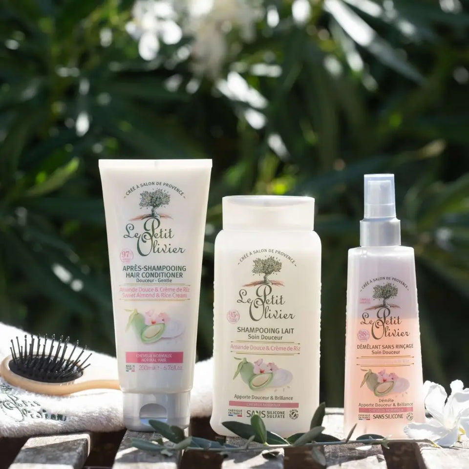 LE PETIT OLIVIER - Duo Shampooing et Après Shampooing Lait Soin Douceur Amande Douce Et Crème De Riz - 250ml