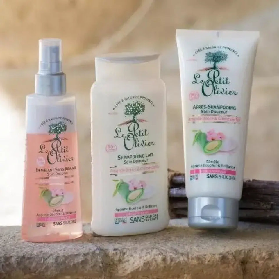 LE PETIT OLIVIER - Duo Shampooing et Après Shampooing Lait Soin Douceur Amande Douce Et Crème De Riz - 250ml