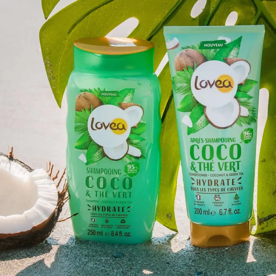 LOVEA - Duo Shampooing et Après Shampoing Coco & Thé Vert - Tous types de cheveux - 250ml