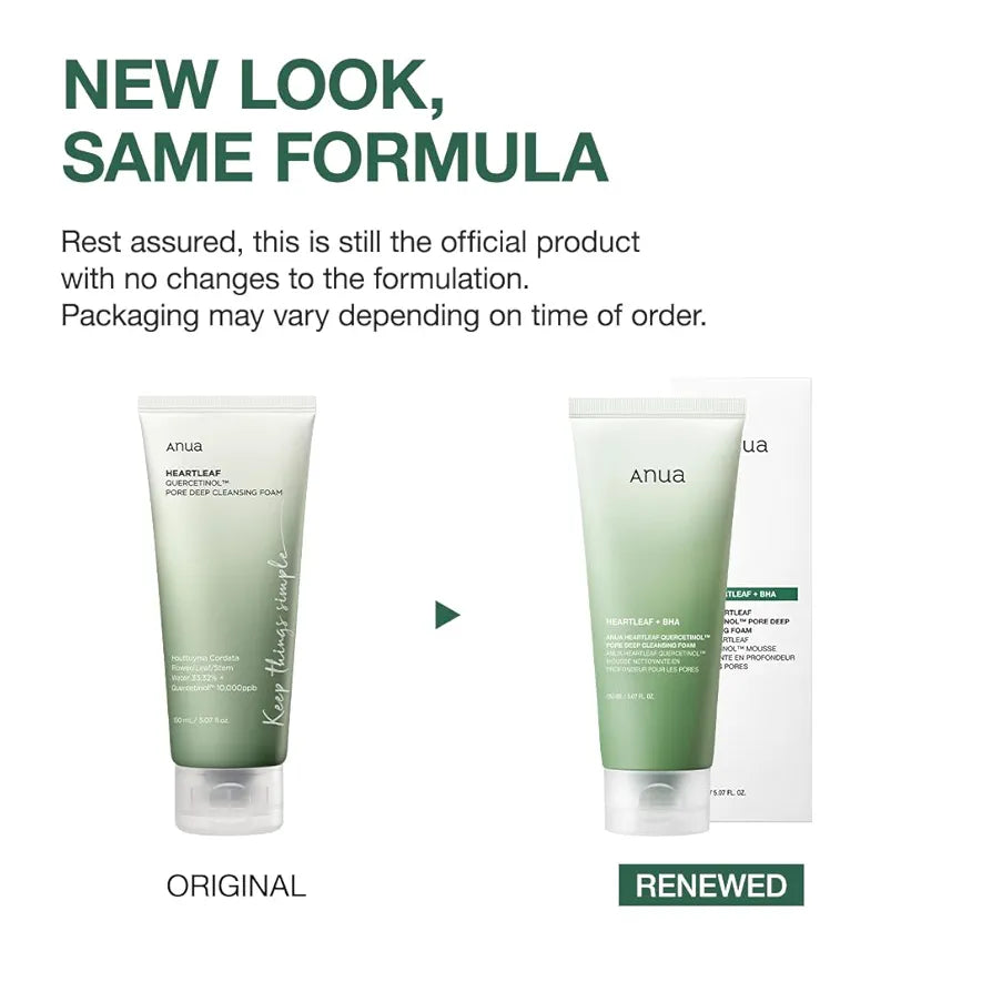 ANUA - Heartleaf + BHA, Heartleaf Quercetinol Pore Deep Cleansing Foam - 150ml