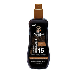 AUSTRALIAN GOLD - Gel Spray Sunscreen SPF15 Avec Bronzant - 237ml