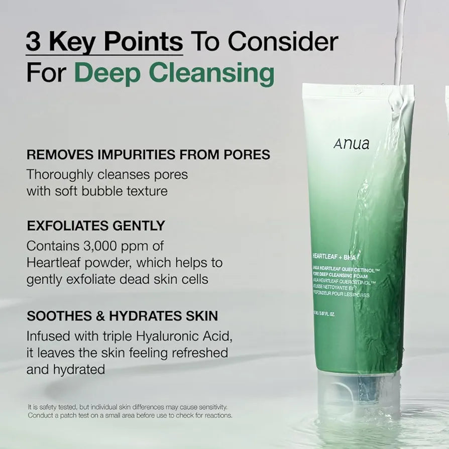 ANUA - Heartleaf + BHA, Heartleaf Quercetinol Pore Deep Cleansing Foam - 150ml