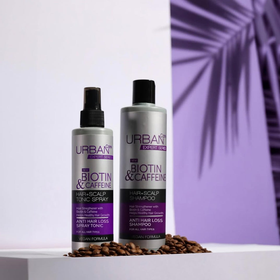 URBAN CARE - Shampoo Biotin et Caffeine, Hair + Scalp Shampoo - 350ml