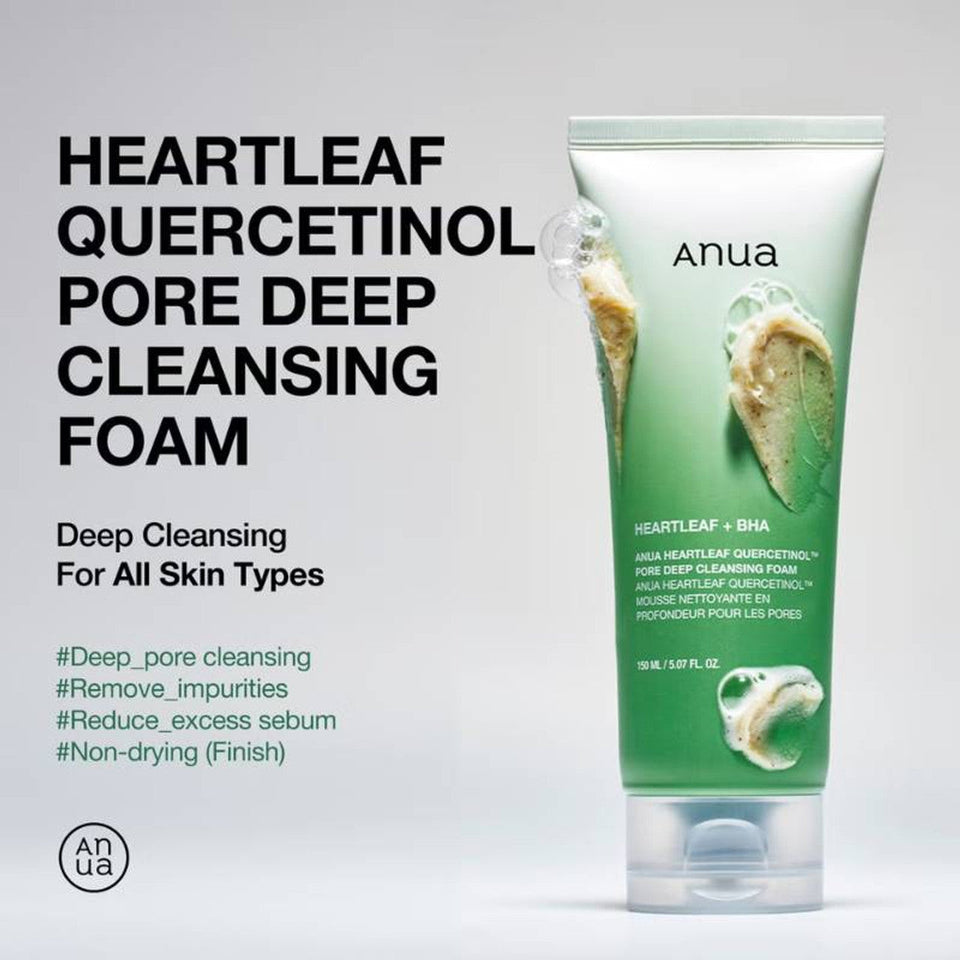 ANUA - Heartleaf + BHA, Heartleaf Quercetinol Pore Deep Cleansing Foam - 150ml