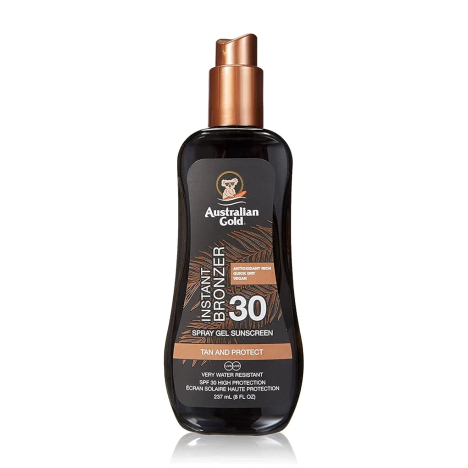 AUSTRALIAN GOLD - Gel Spray Sunscreen SPF 30 Avec Bronzant - 237ml