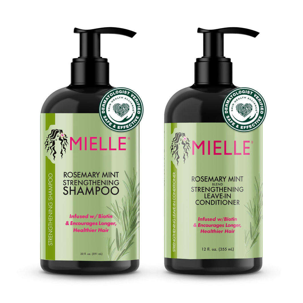 MIELLE - DUO Rosemary Mint Strengthening Shampoo + Conditioner