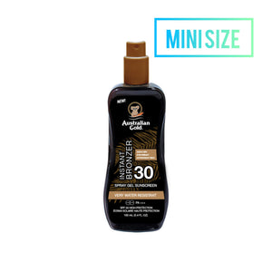 AUSTRALIAN GOLD - Gel Spray Sunscreen SPF 30 Avec Bronzant - 100ml