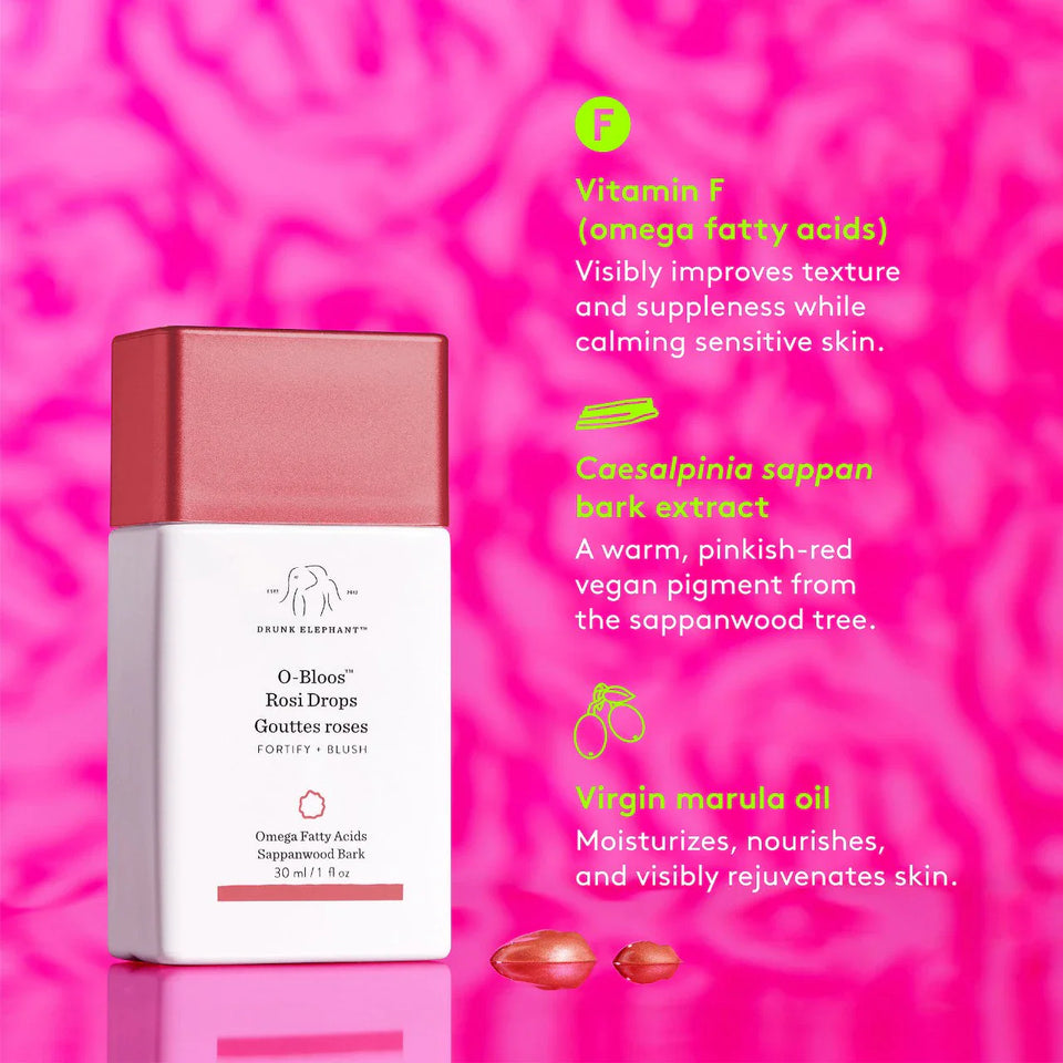Drunk Elephant - O-Bloos™ - Gouttes Roses Effet Bonne Mine - 30ml